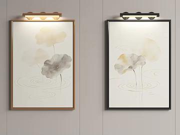 New Chinese Ink Lotus Living Room Decorative Painting texture (ID:ffaeh960841)