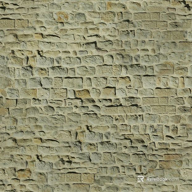 Silky gray rubble exterior wall brick texture