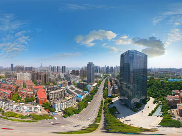 HDR urban ecological greening panorama texture (ID:ffach325103)