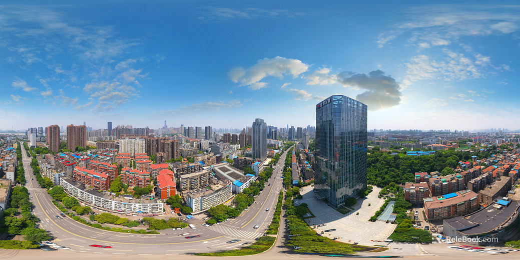 HDR urban ecological greening panorama texture