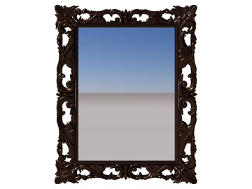 Dark brown European carved wood frame texture (ID:ffaeh132991)