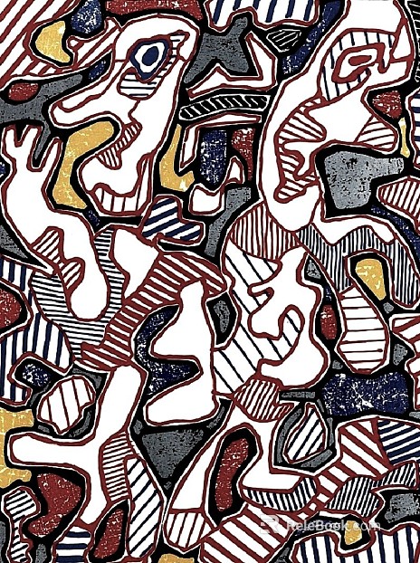 Red brown abstract figure pattern decorative cloth pattern texture