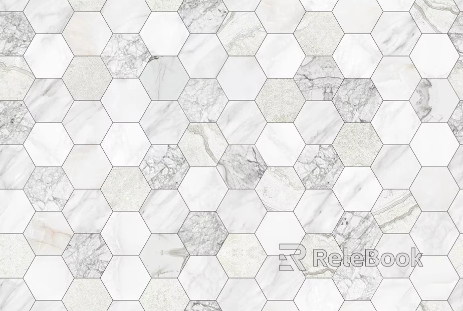 Hexagonal Tile Hexagonal Tile White Seamless texture
