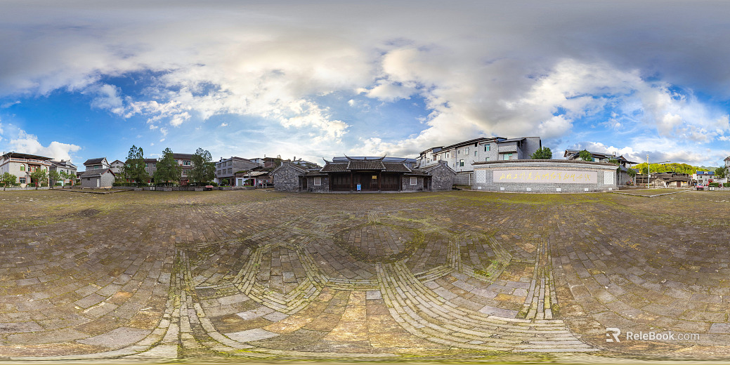 HDR ecological greening garden panorama texture