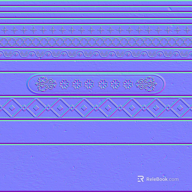 Purple European-style carved waist line decorative tiles texture