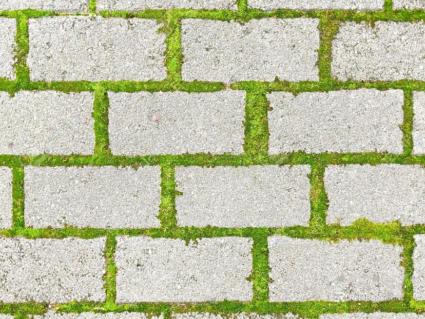 grass-planting brick texture