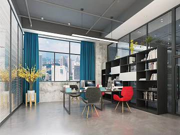 Industrial wind office space scene diagram texture (ID:ffaeh854976)
