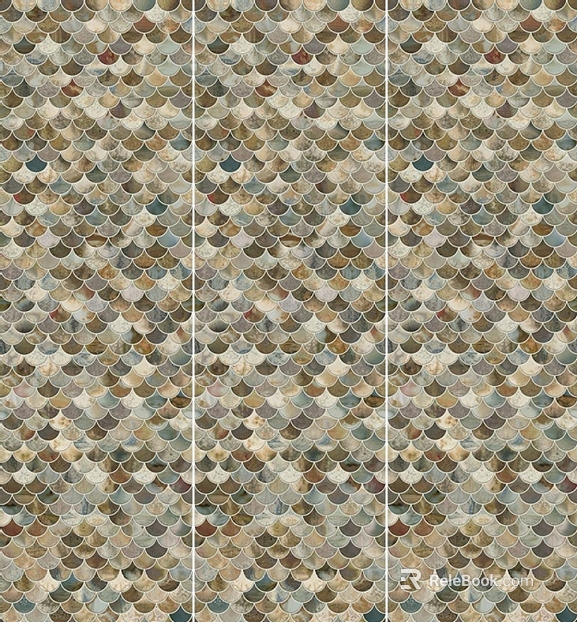 Kiln-changed dragon scale color shell wall panel texture