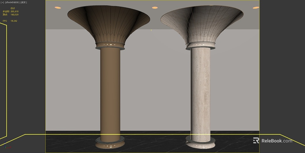 European-style Beige Stone Roman Column Interior Decorative Column texture
