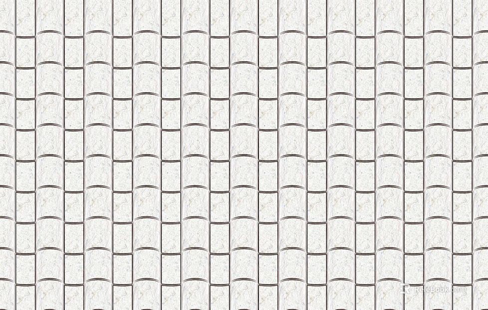 Off-white fish scale brick kitchen and bathroom wall tile texture