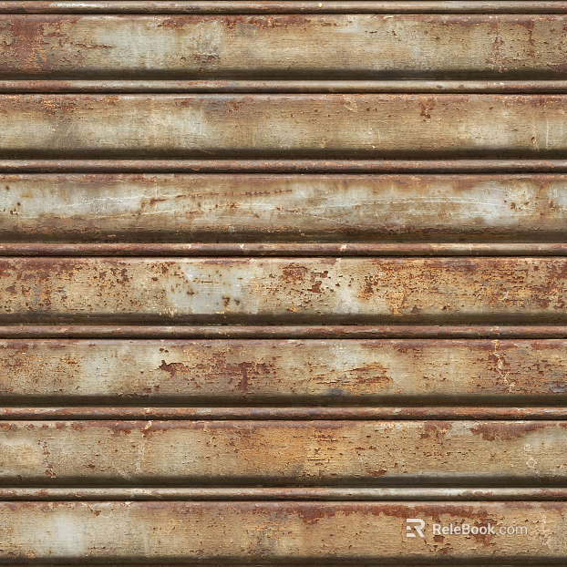 Rolling shutter door metal texture