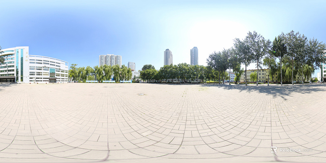 HDR City Leisure Square Panoramic View texture