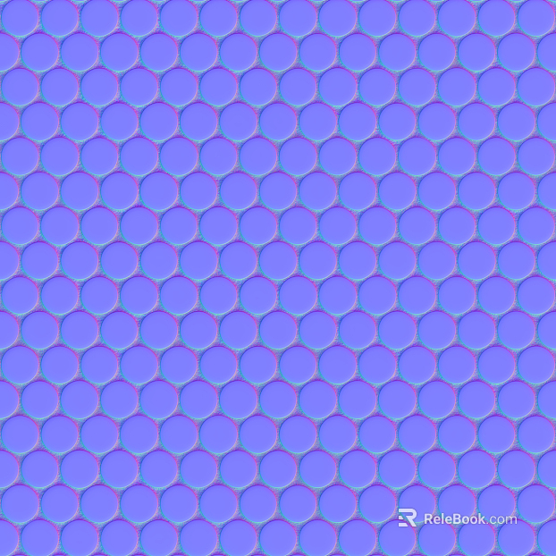 Circular mosaic tile normal bump texture
