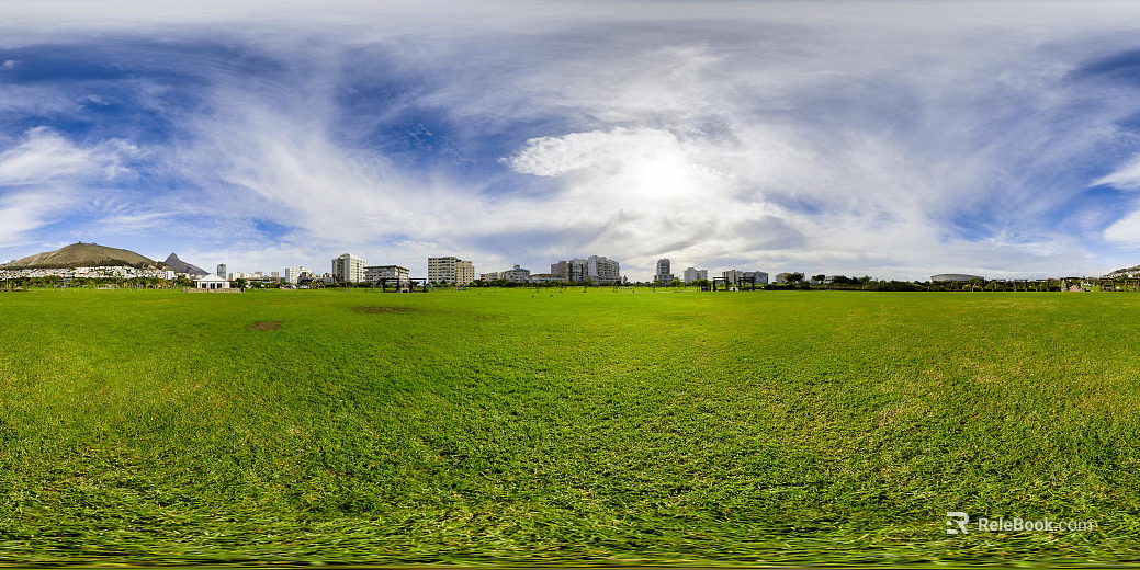 City Sunshine Big Lawn Cloudy HDR texture