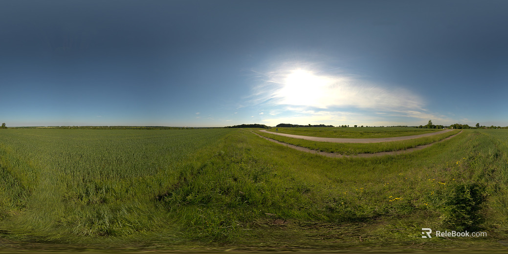 HDR Outdoor Field Panoramic Plain texture