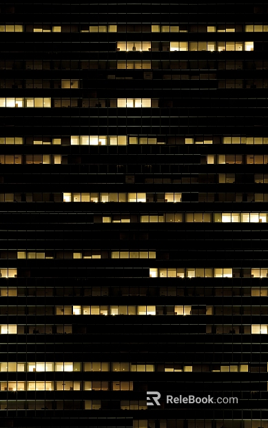 Black Gold City Building Night View Pane texture