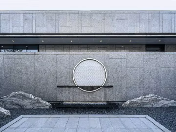 New Chinese style gray granite courtyard wall texture (ID:ffaeh039232)
