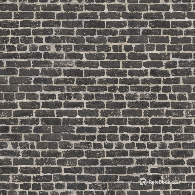 Brick wall ancient building gray long brick seamless texture