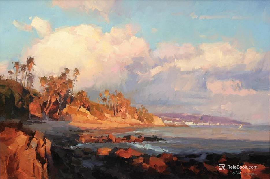 landscape painting texture