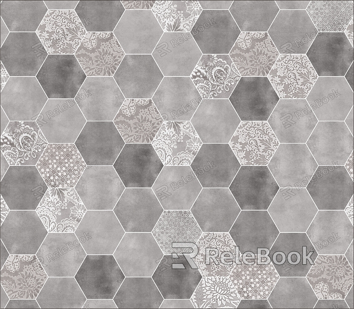 A hexagonal brick texture, showcasing a honeycomb pattern with a rustic, sandy beige color palette and subtle surface variations, imparting a natural, earthy aesthetic.