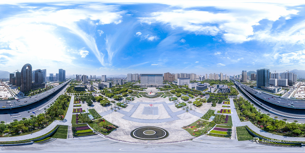 HDR City Leisure Square Panoramic View texture