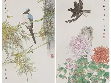 flower-and-bird painting texture (ID:ffaag36060)