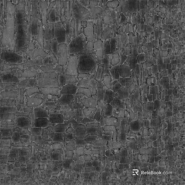 Dark gray crack cement wall surface texture