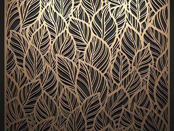 Light gold metal carved partition decoration texture (ID:ffaeh477676)
