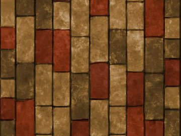 Retro style red and brown mixed color brick wall indoor and outdoor wall surface texture (ID:ffaeh600126)