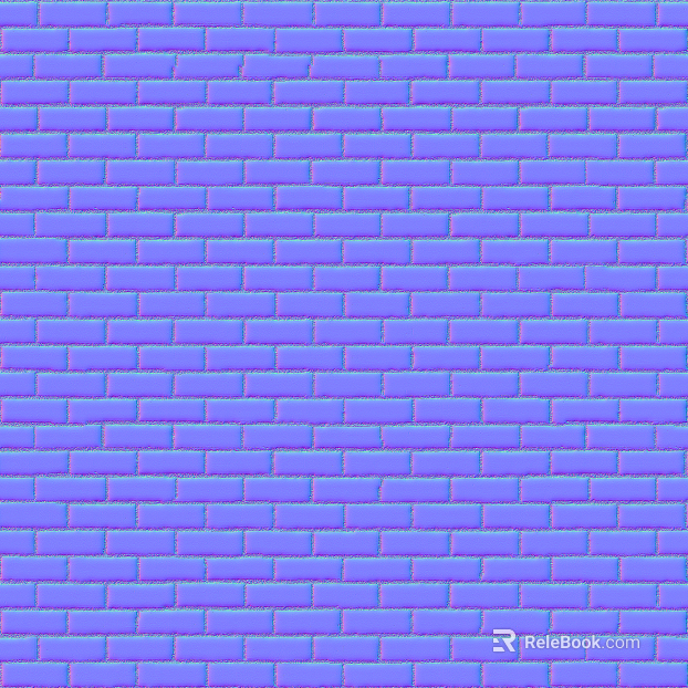 Matte I-shaped staggered brick wall texture