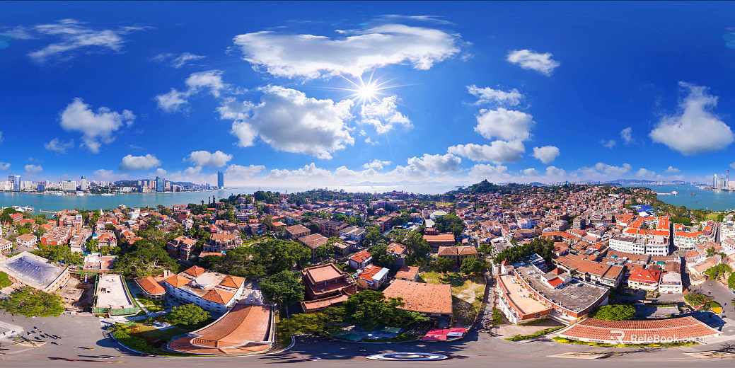 hdr coastal beautiful city vista texture