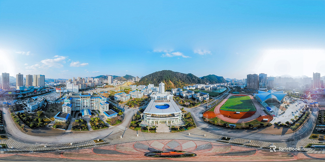 HDR urban ecological greening panorama texture
