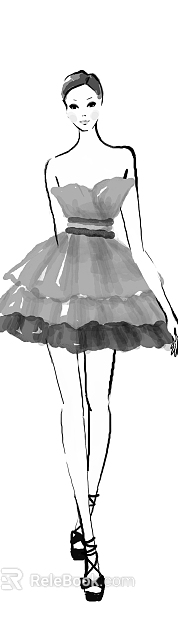 black and white painting texture