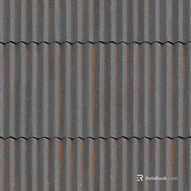 Corrugated stainless steel sheet metal texture