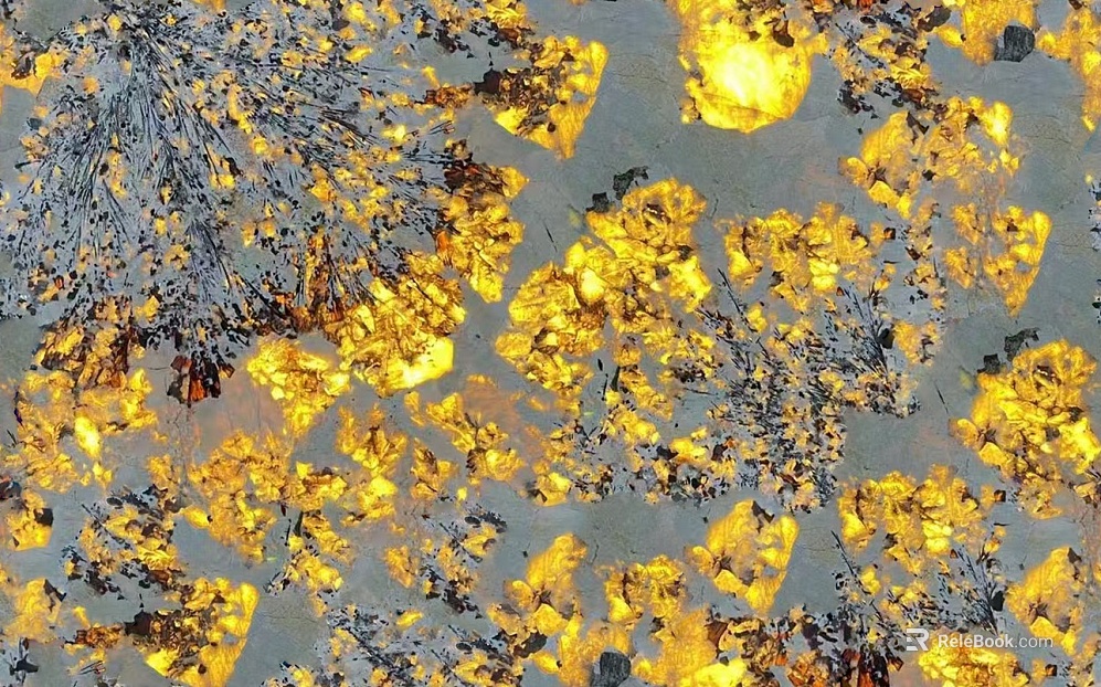 Fire tree silver flower transparent stone rock plate texture