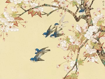 flower-and-bird painting texture (ID:ffach294265)