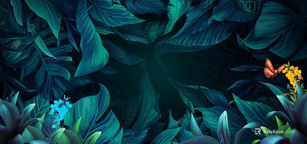 Plant painting texture