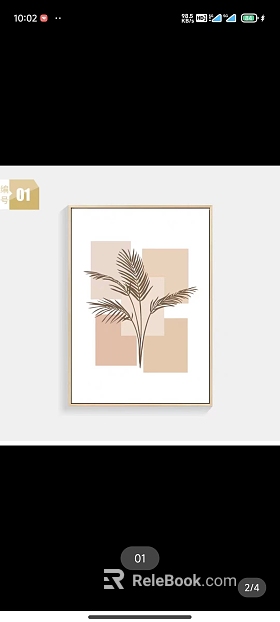 Morandi Color Plant Decorative Painting Living Room Hanging Painting texture