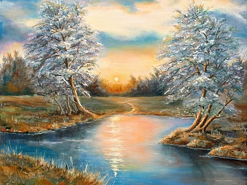 landscape painting texture (ID:ffacf1031)