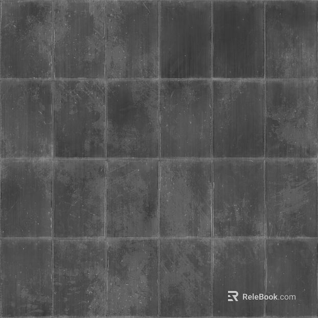 Plaid Tile Pure Black Floor Tile texture