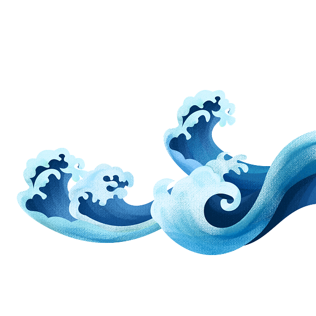 Blue hand-painted spray water pattern decoration texture