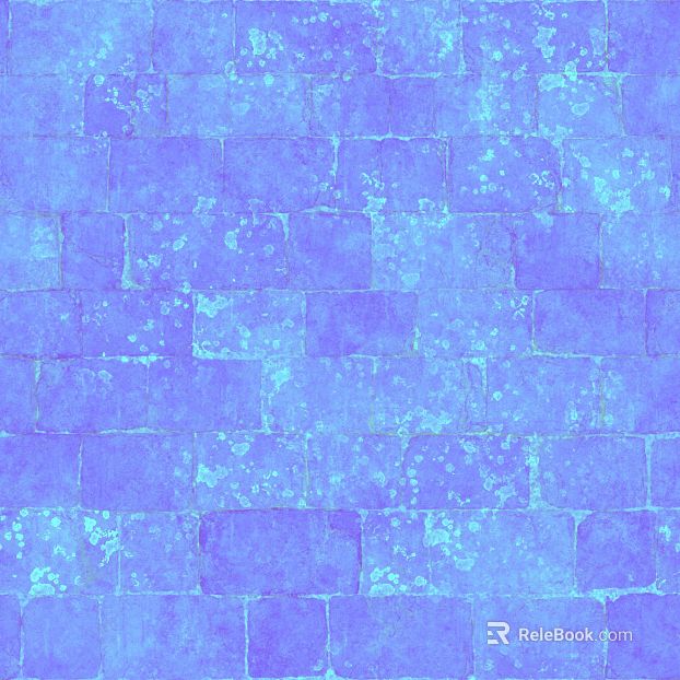 Blue-purple brick wall interior exterior wall finish texture