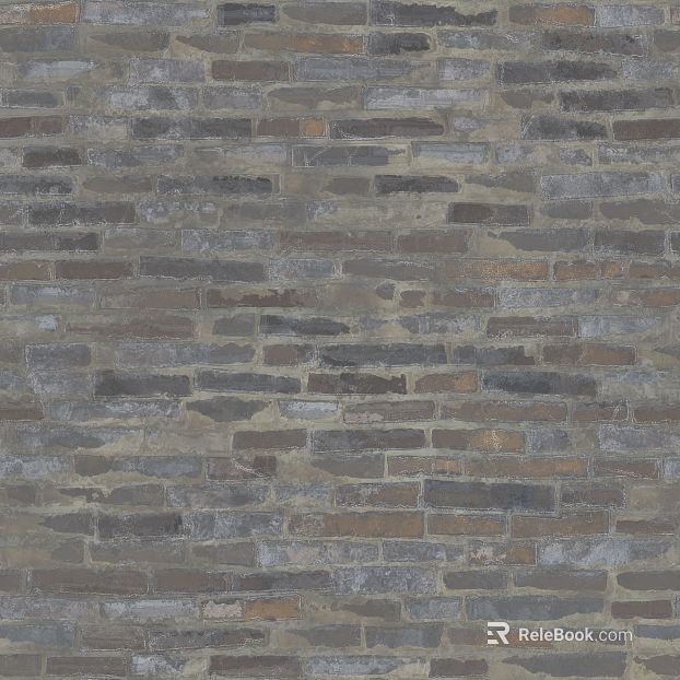 Retro gray brown brick wall background wall texture