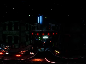 Night Cyberpunk Street HDR 3d model