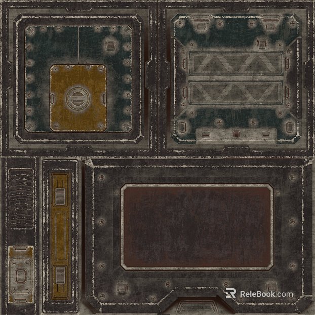 Industrial-style dark gray distressed metal panel texture