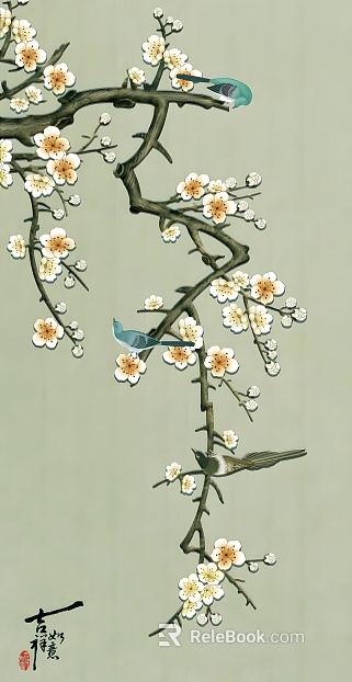 Plant painting texture