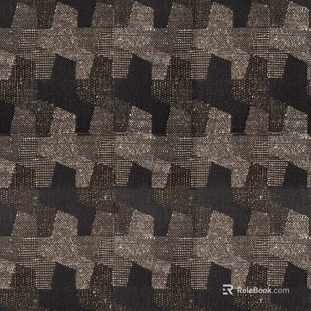 Black and Gold Houndstooth Fabric Soft Fabric texture