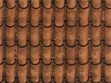 Retro Red-brown Pottery Tile Roof Building Materials texture (ID:ffaeh003656)