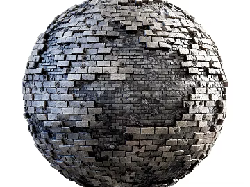 Brick wall PBR texture (ID:ffach045294)