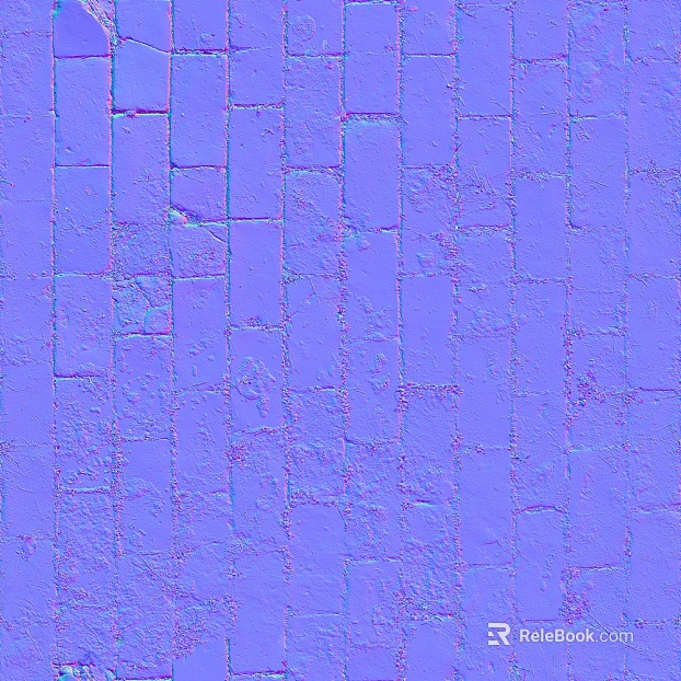 Normal concave-convex do old red brick wall ground texture
